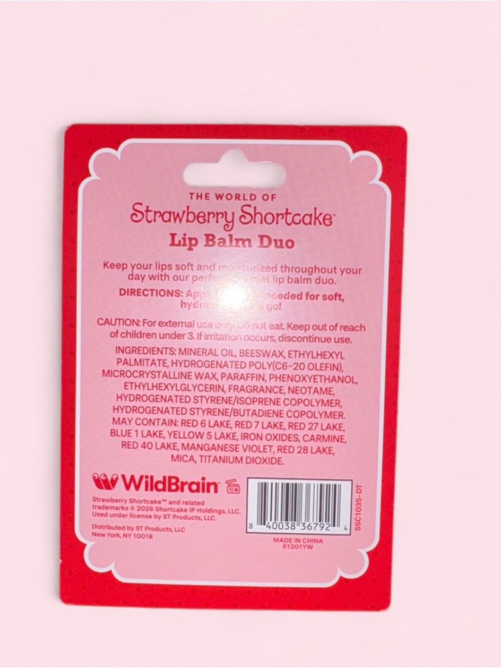Strawberry Shortcake Lip Balm Duo Set Fresh Strawberry & Lemon Pie NEW - Picture 2 of 2